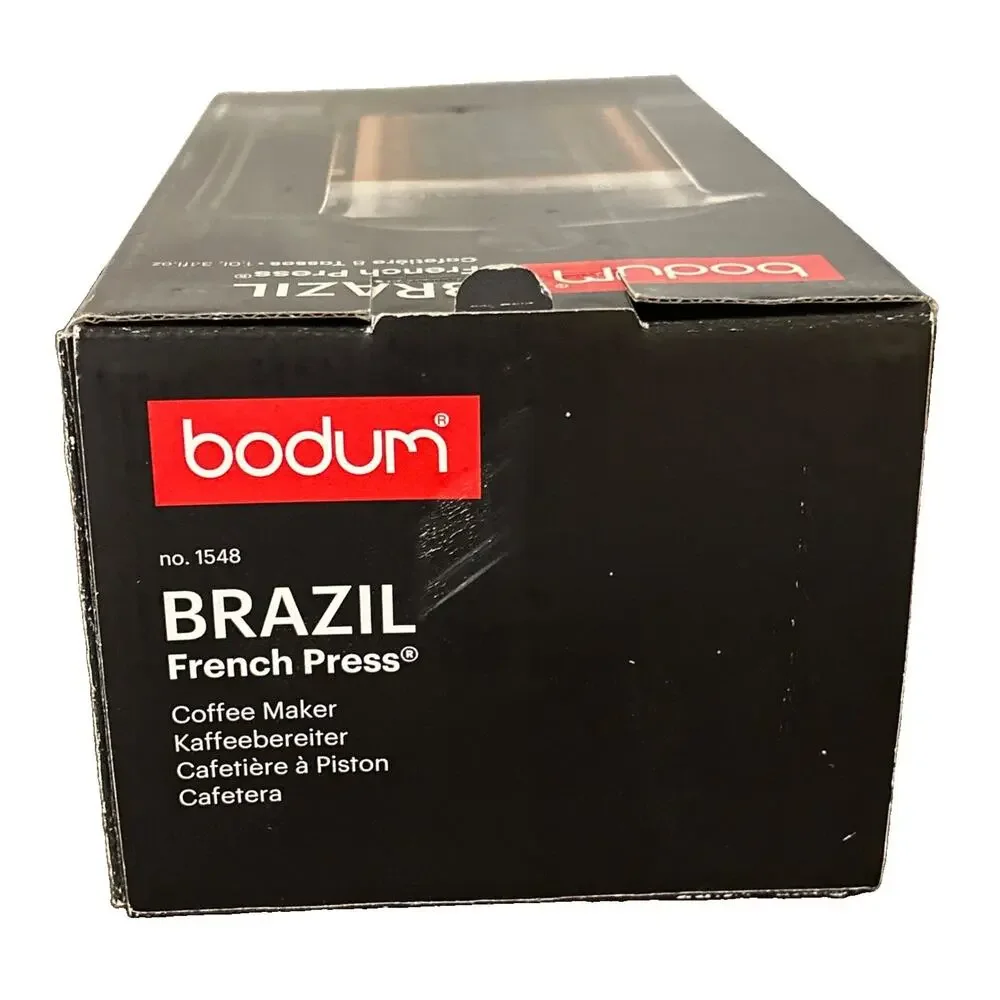Bodum Brazil French Press Coffee Maker 8 Cup 34 Oz With Manual Pre-Owned